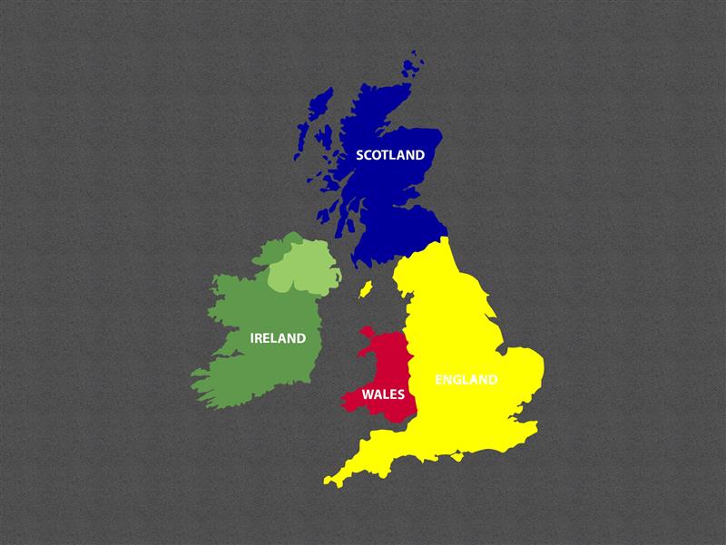 Technical render of a UK Map